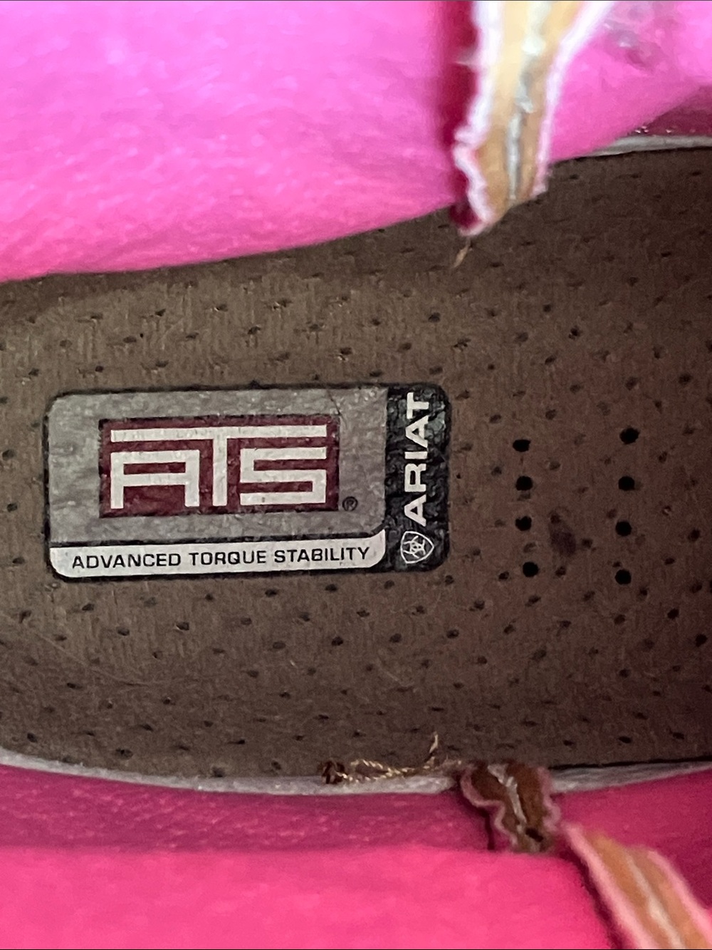 Ariat Crossfire Brown Pink Leather Square Toe Western Cowboy Boots Women's 10B - Picture 3 of 14
